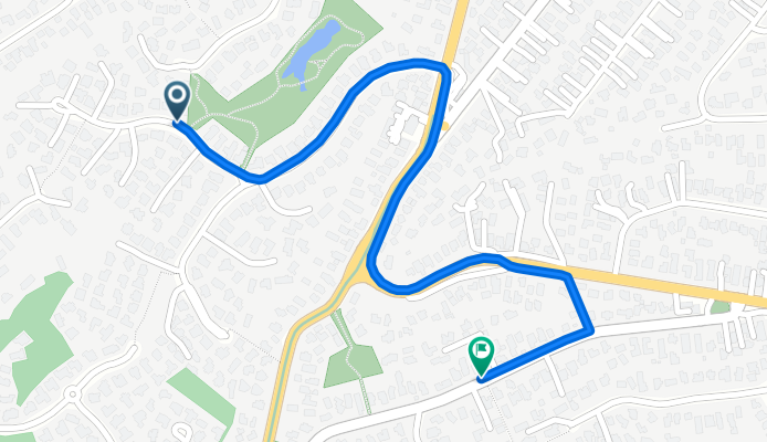 Crestview Pl, Auckland to Knights Cl, Auckland