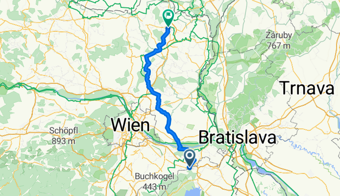 Parndorferstraße, Bruckneudorf nach Verdigasse, Poysdorf