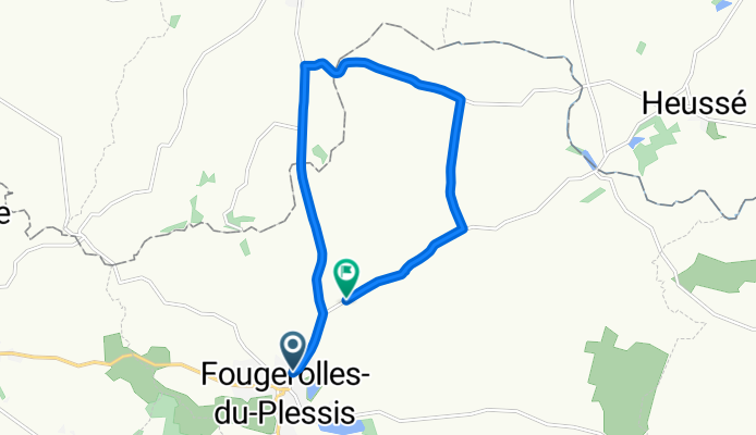 Route in Fougerolles-du-Plessis