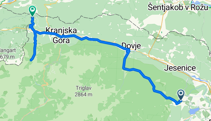 Zg.Gorje to Rateče