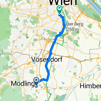 48.081, 16.312 nach 48.188, 16.364
