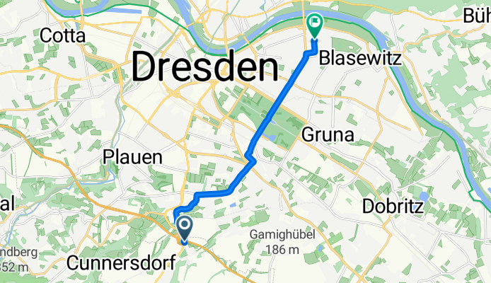 Nöthnitzer Hang nach Fetscherstraße