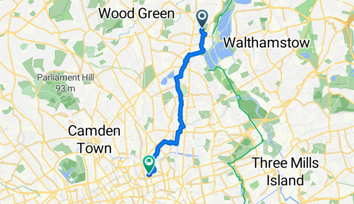 Holcombe Road, London to Northampton Square, London