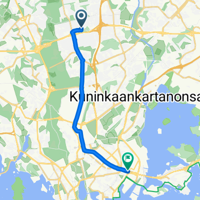 Elontie, Helsinki to Valtatie 4, Helsinki