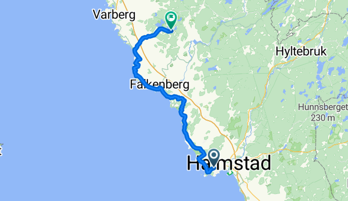 Gamla Tylösandsvägen, Halmstad nach Ästad, Tvååker