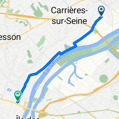 Rue Paul Doumer, Carrières-sur-Seine à Avenue du Général Sarrail, Chatou