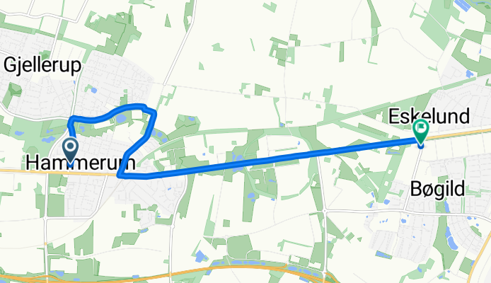 Landbrugsskolestien, Herning to Bøgildvej, Ikast