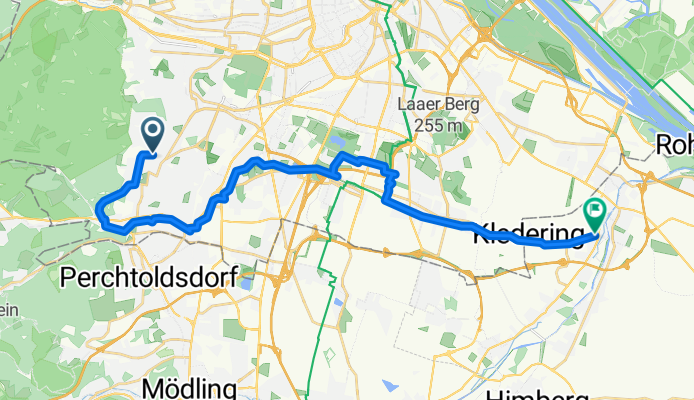 Leitengasse, Wien nach Brauhausstraße, Schwechat