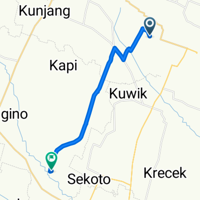 Route to Jalan Candi Tegowangi