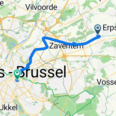 Mechelsesteenweg, Kortenberg naar Wiertzstraat, Brussel