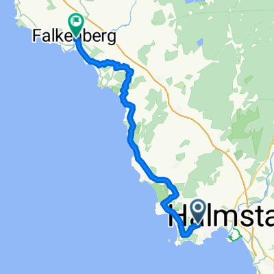 Gamla Tylösandsvägen, Halmstad nach Ågatan, Falkenberg