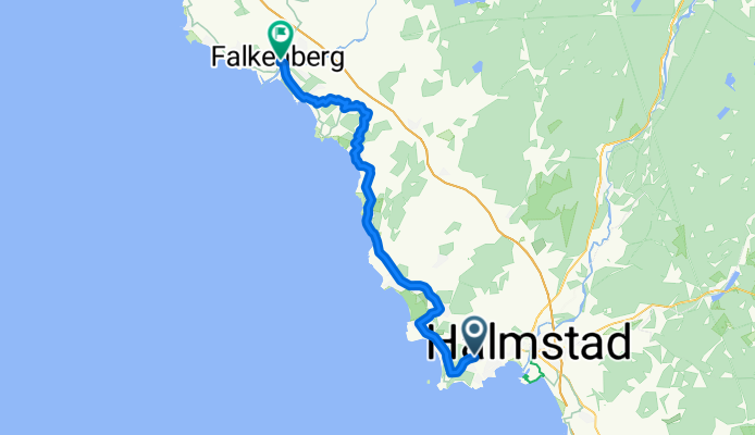 Gamla Tylösandsvägen, Halmstad nach Ågatan, Falkenberg