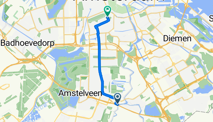 Amsteldijk Zuid, Amstelveen to Willem Sandbergplein, Amsterdam