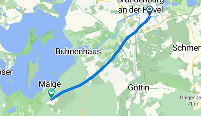 Steinstraße 42-44 do Heerstraße Brandenburg–Magdeburg