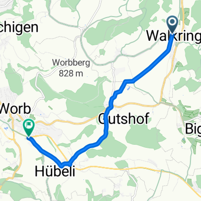 Dornistrasse, Walkringen nach Richigenstrasse, Worb