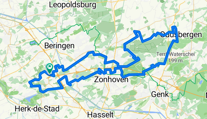 Gravelrit door Limburgse kempen vanuit P&amp;R Lummen - 107km - 50pct offroad