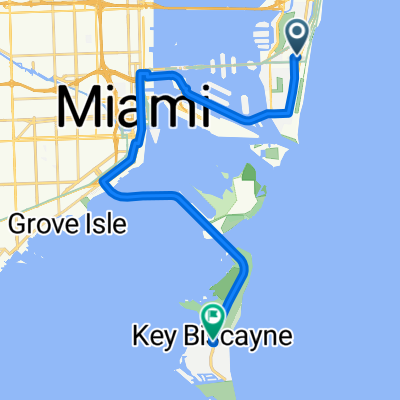 James Ave, Miami Beach to Crandon Blvd, Key Biscayne