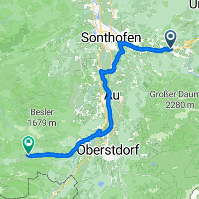 Zillenbachstraße, Bad Hindelang nach Rohrmoos, Oberstdorf