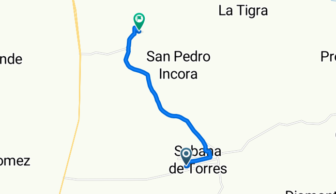 sabana vía los pinos