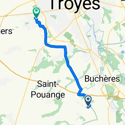 Rue des Clos, Moussey to Rue Victor Hugo, La Rivière-de-Corps