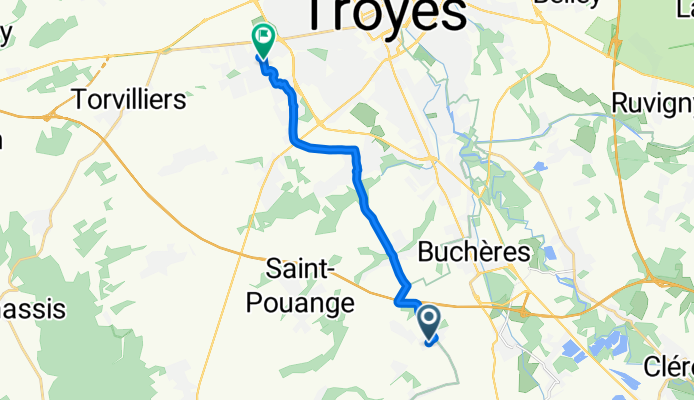 Rue des Clos, Moussey to Rue Victor Hugo, La Rivière-de-Corps
