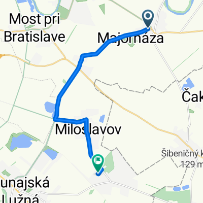 Mierová ulica, Tomášov až Azalková ulica, Miloslavov
