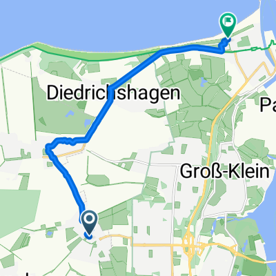 Teichweg, Elmenhorst/Lichtenhagen nach Seepromenade, Rostock