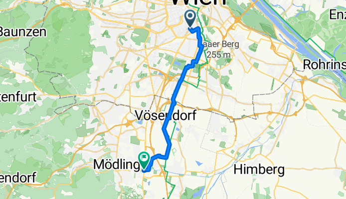 48.188, 16.364 nach 48.081, 16.312