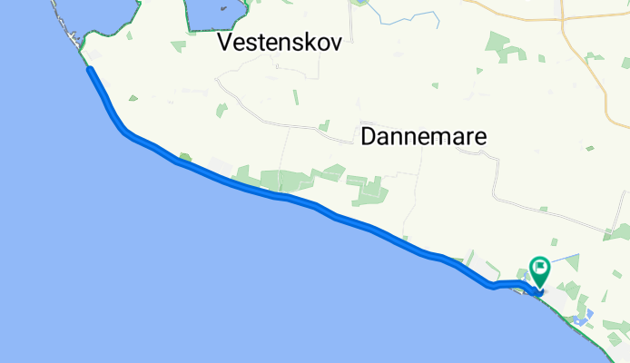 Schöner Radweg am Meer entlang