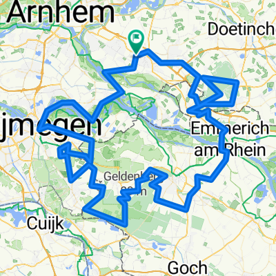 Route 160 km van TC de Liemers Reichswald Classic op zondag 19 april 2026