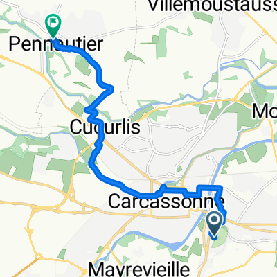 Rue du Four Saint-Nazaire, Carcassonne to Boulevard Pasteur, Pennautier