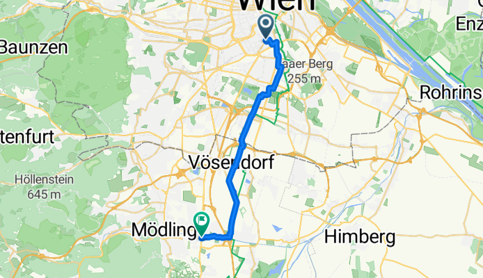 48.188, 16.364 nach 48.081, 16.312