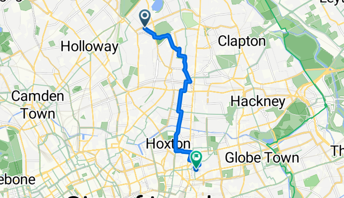 Digby Crescent, London to Chance Street, London