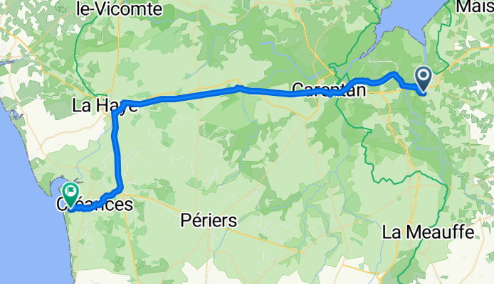 Route Rupalley nach Chemin des Sabions