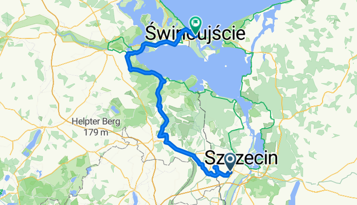 Warzymice, Kołbaskowo do Świnoujście