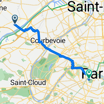 Rue Paul Doumer, Carrières-sur-Seine à Rue de Vaugirard, Paris