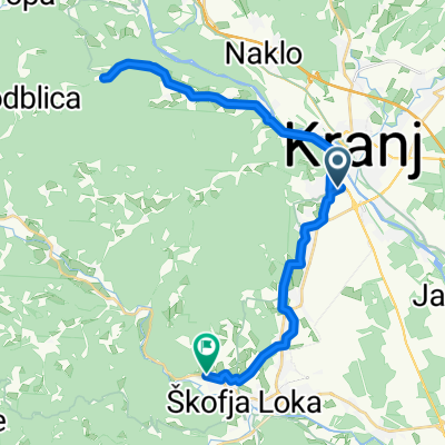 Škofjeloška cesta, Kranj to Vešter, Škofja Loka