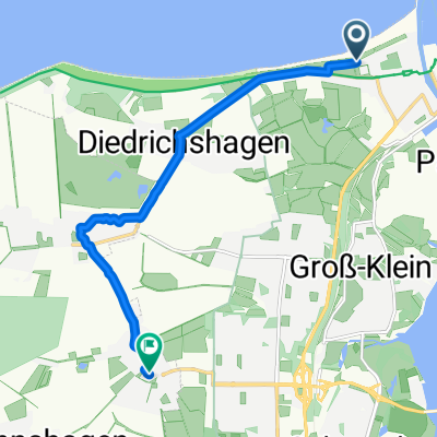 Seepromenade, Rostock nach Teichweg, Elmenhorst/Lichtenhagen