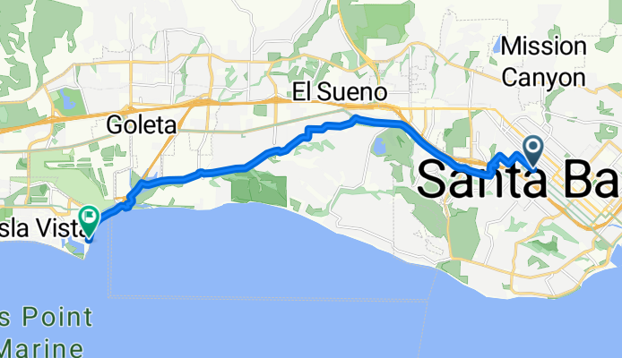 Route in Santa Barbara