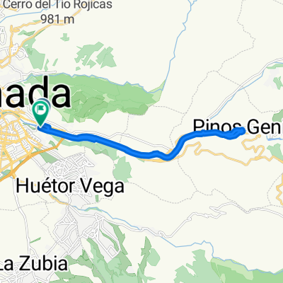 Plazuela de la Atalaya, Granada a Carretera de la Sierra, Granada