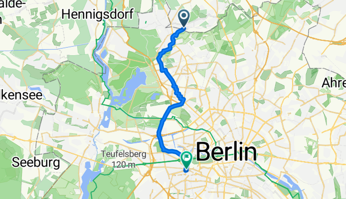 Route nach Berlin