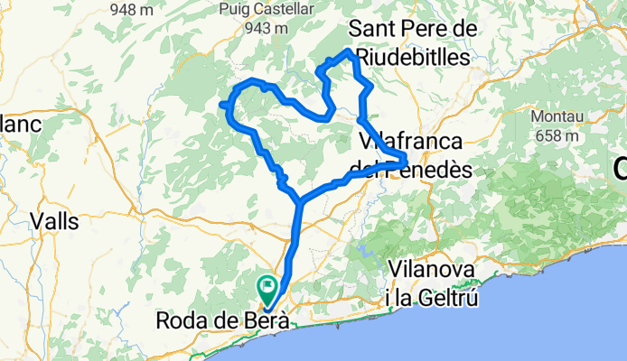 El Vendrell - Ranxos - Font-Rubi - Vilafranca - El Vendrell