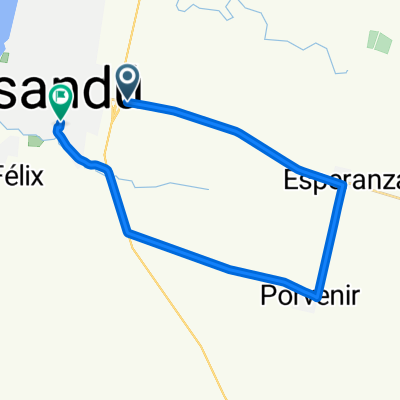 Ruta 90, Porvenir a Canelones, Paysandú