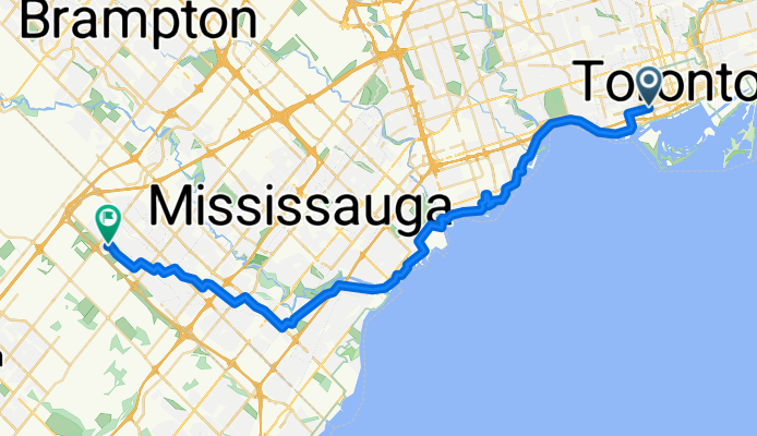 Wellington St W, Toronto to Dillingwood Dr, Mississauga