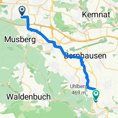 Eulerstraße, Stuttgart nach Riedstraße, Aichtal