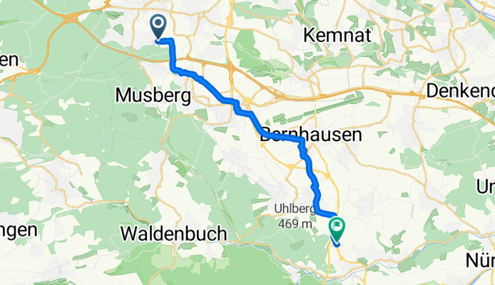 Eulerstraße, Stuttgart nach Riedstraße, Aichtal