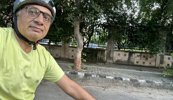 Photo 2 of the Bikemap route "Nishkam Apartment, New Delhi to Nasirpur Dwarka, New Delhi"