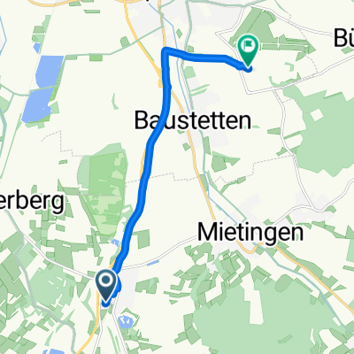 Auhalde, Mietingen nach Am Flugplatz, Laupheim