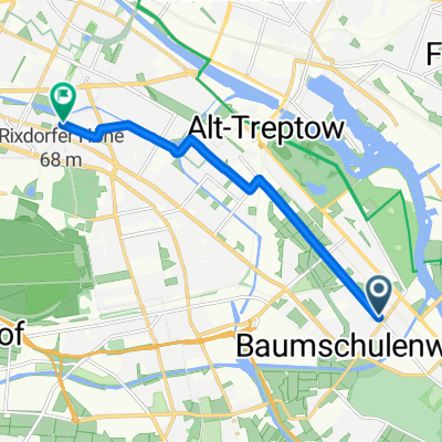 Baumschulenstraße, Berlin nach Dieffenbachstraße, Berlin