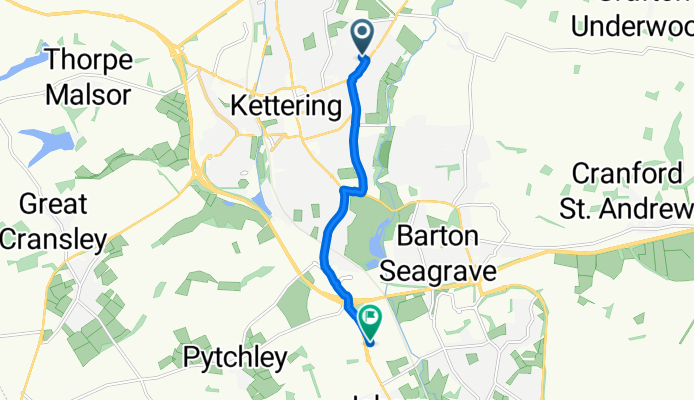 Summer Crescent, Kettering to Pytchley, Kettering